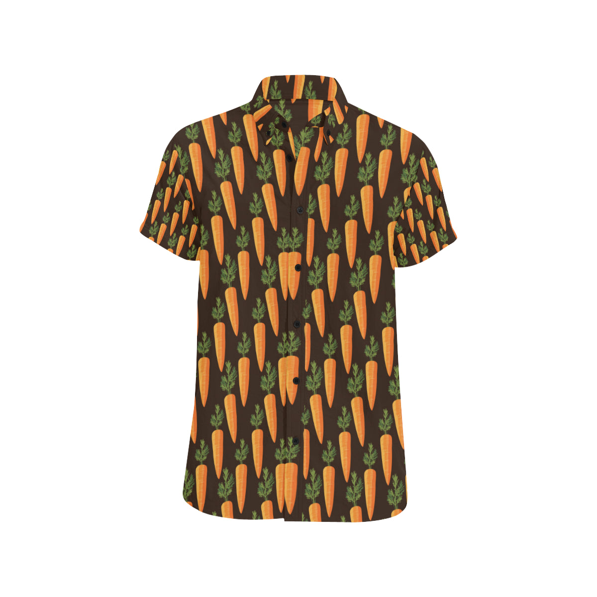 Carrot Pattern Print Design 06 Men's Short Sleeve Button Up Shirt