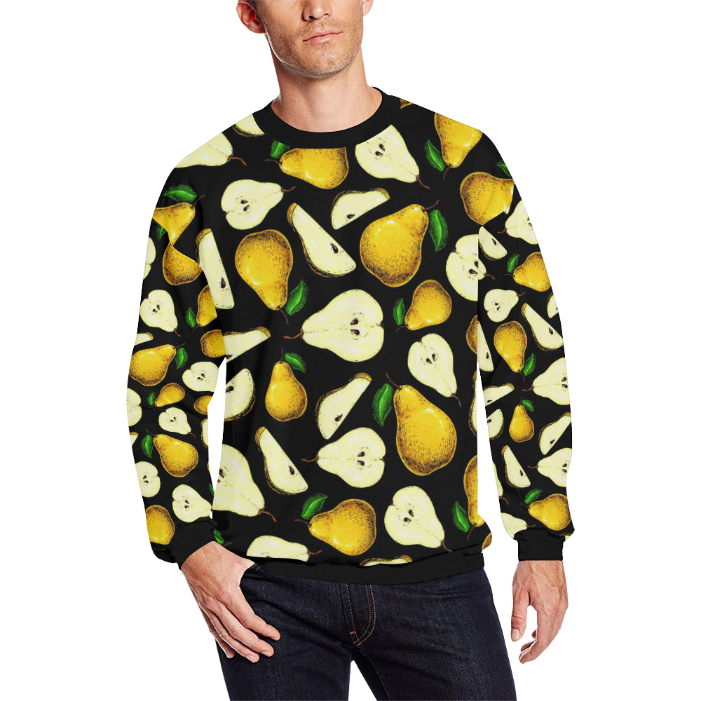 Pear Pattern Print Design PE01 Men Long Sleeve Sweatshirt