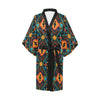 Kente Pattern Print Design 04 Women's Short Kimono
