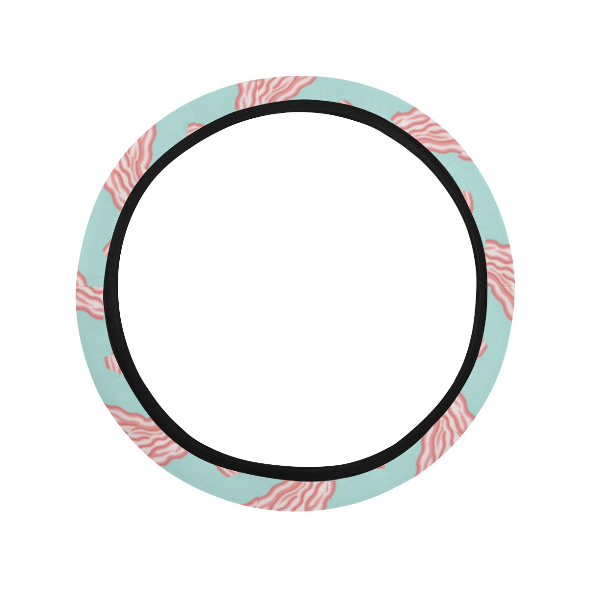 Bacon Pattern Print Design 04 Steering Wheel Cover with Elastic Edge