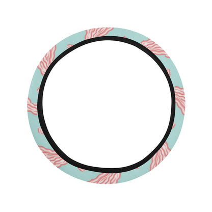 Bacon Pattern Print Design 04 Steering Wheel Cover with Elastic Edge