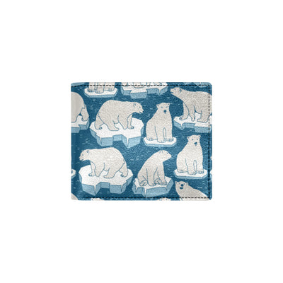 Polar Bear Pattern Print Design PB03 Men's ID Card Wallet