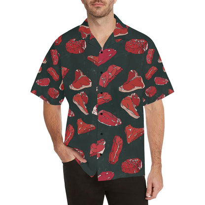 Meat Pattern Print Design 01 Men's Hawaiian Shirt