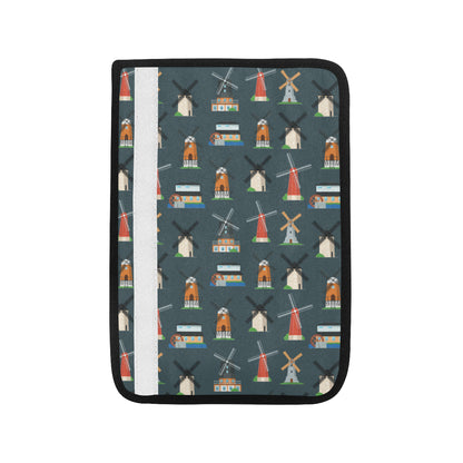 Windmill Pattern Print Design 04 Car Seat Belt Cover