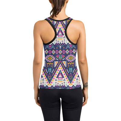 Pink Tribal Aztec native american Women's Racerback Tank Top