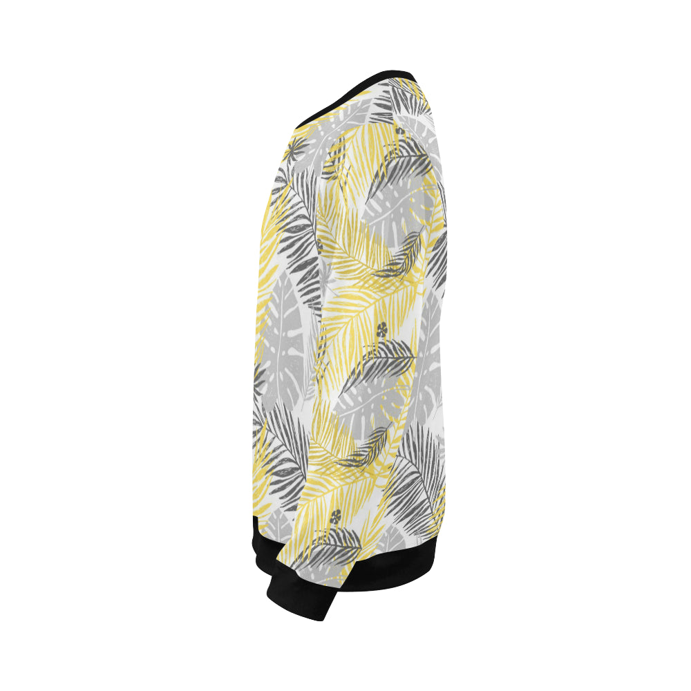 Palm Leaves Pattern Print Design PL012 Men Long Sleeve Sweatshirt