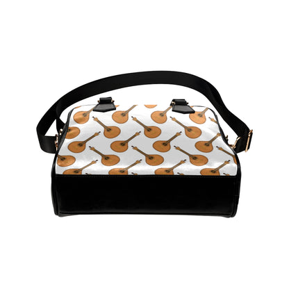 Mandolin Pattern Print Design 01 Shoulder Handbag