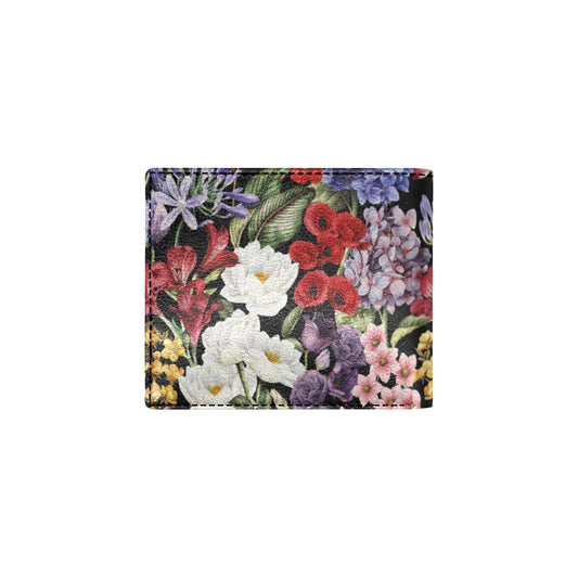 Summer Floral Pattern Print Design SF04 Men's ID Card Wallet