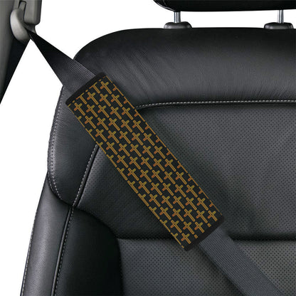 Cross Pattern Print Design 02 Car Seat Belt Cover