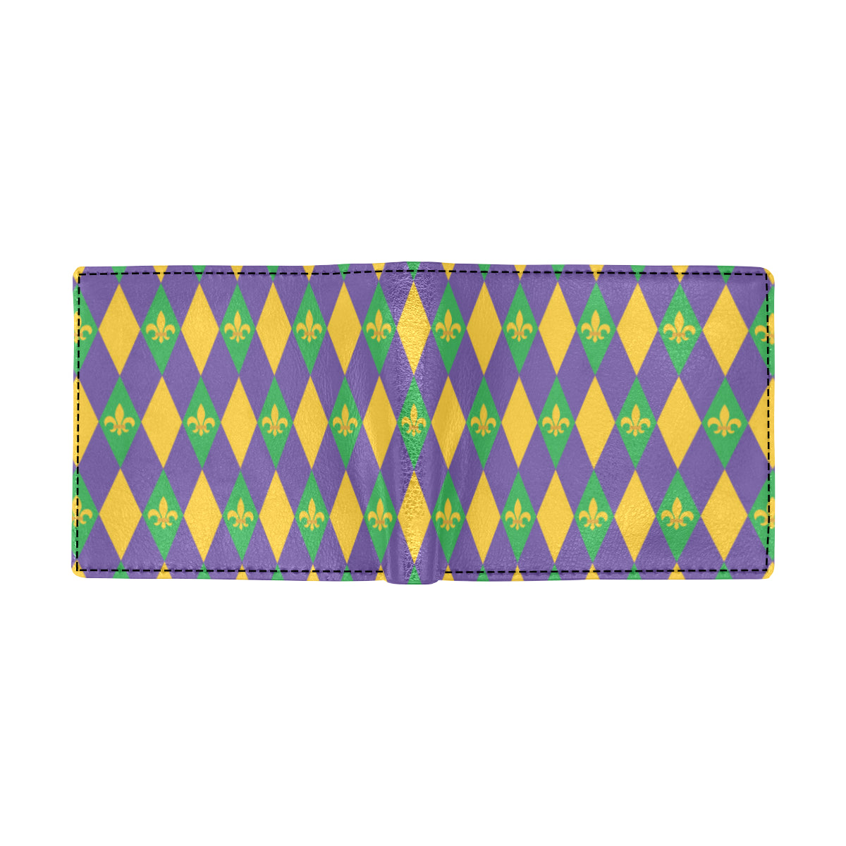 Mardi Gras Pattern Print Design 05 Men's ID Card Wallet