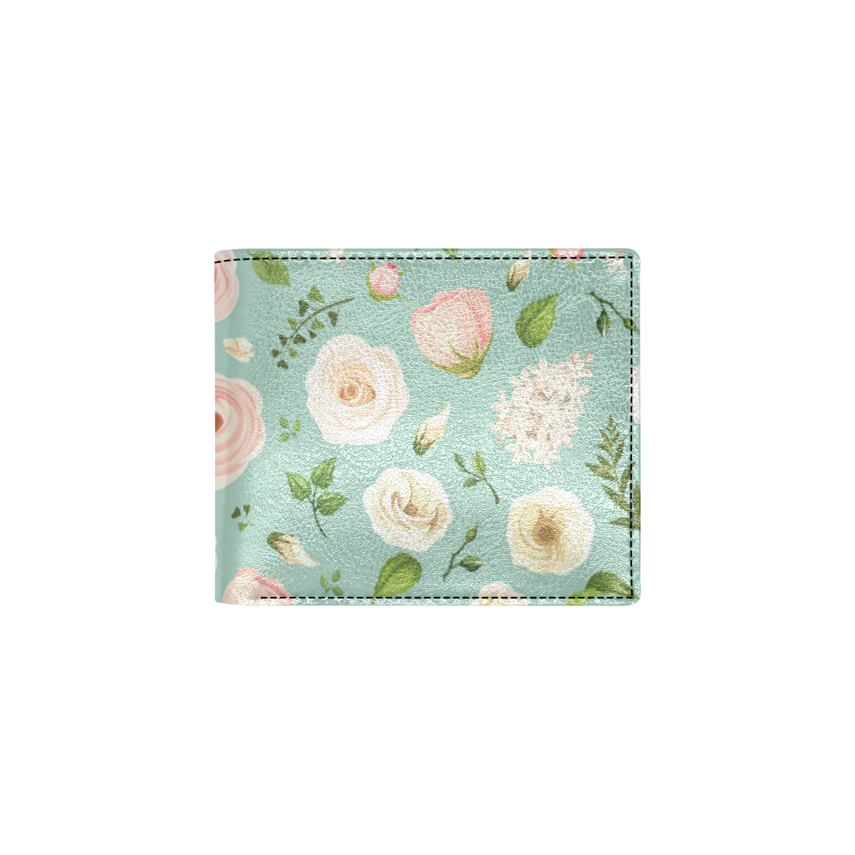 Lisianthus Pattern Print Design 01 Men's ID Card Wallet