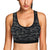 Camo Black Pattern Print Design 02 Sports Bra