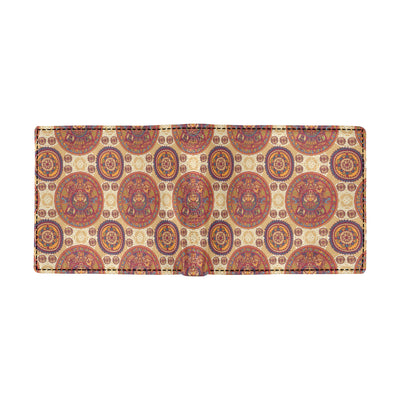 Calendar Aztec Pattern Print Design 01 Men's ID Card Wallet