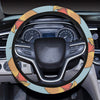 Rooster Pattern Print Design A05 Steering Wheel Cover with Elastic Edge