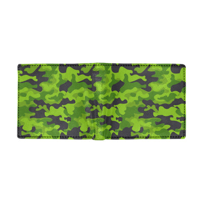 Green Kelly Camo Print Men's ID Card Wallet