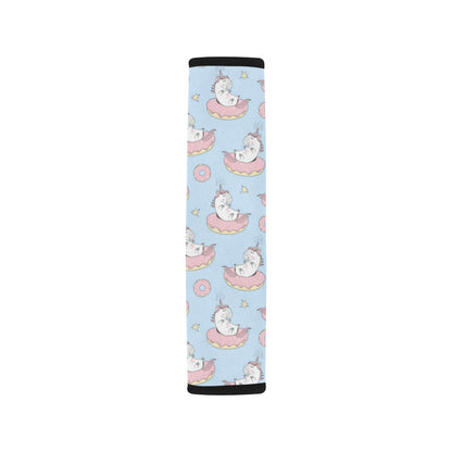 Donut Unicorn Pattern Print Design DN014 Car Seat Belt Cover