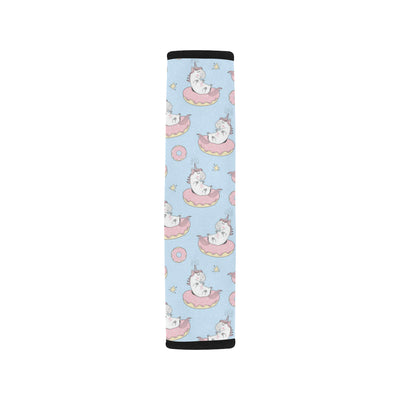 Donut Unicorn Pattern Print Design DN014 Car Seat Belt Cover