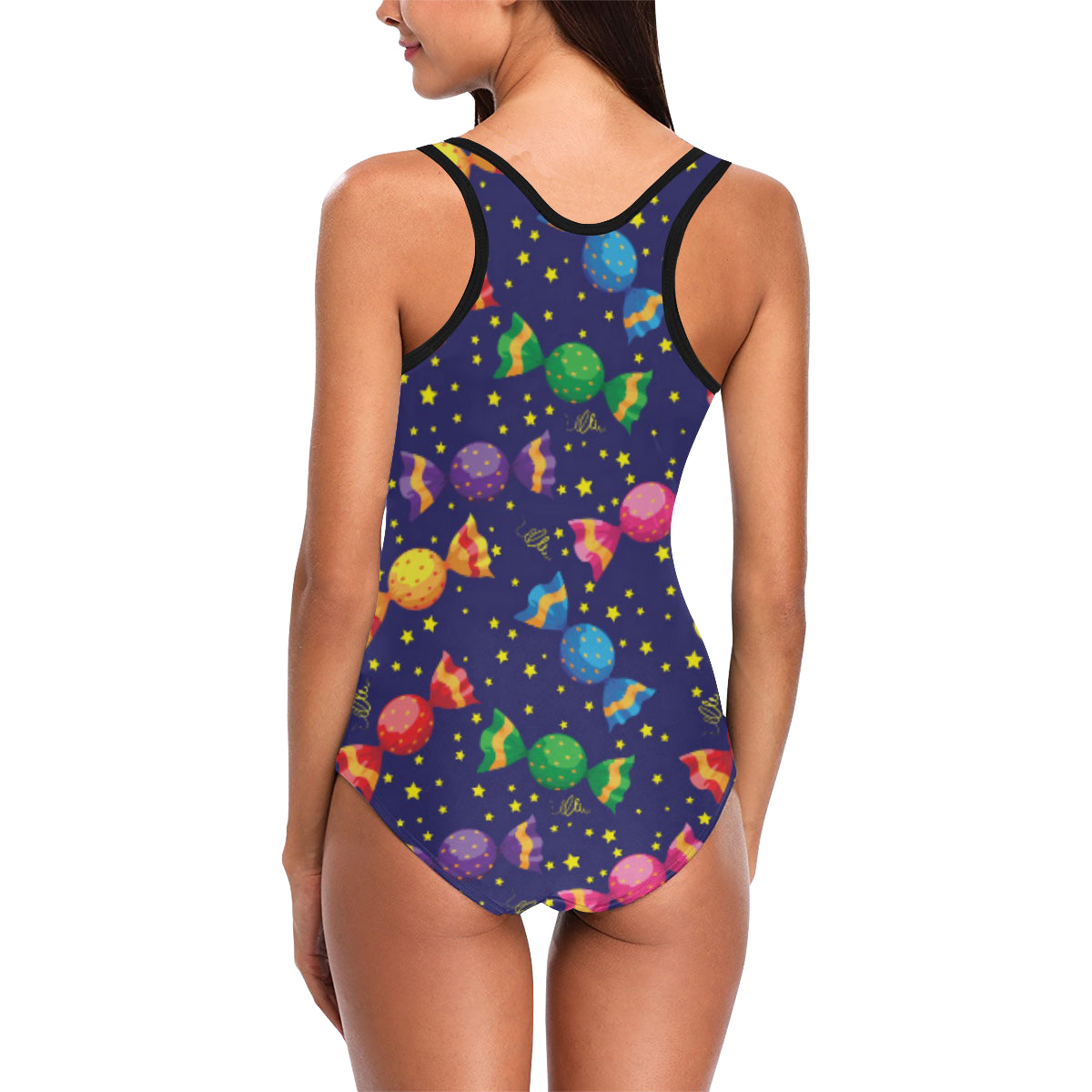 Candy Pattern Print Design CA06 Women Swimsuit