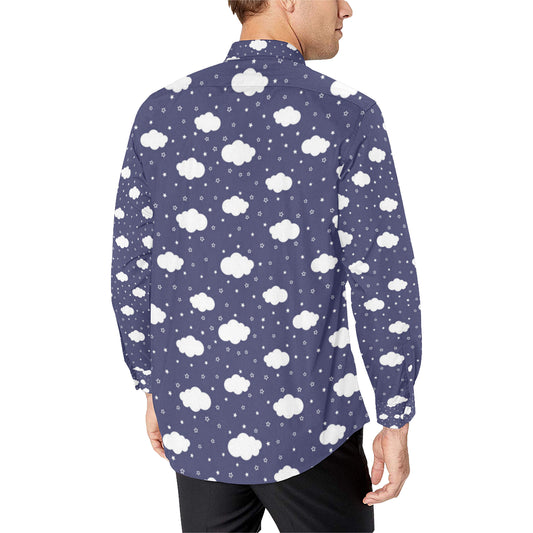 Cloud  Pattern Print Design 03 Men's Long Sleeve Shirt