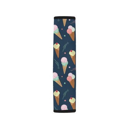Ice Cream Pattern Print Design 04 Car Seat Belt Cover