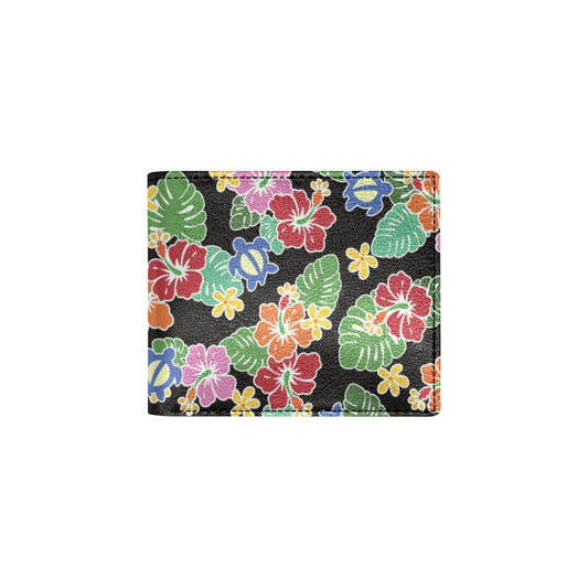Hawaiian Themed Pattern Print Design H010 Men's ID Card Wallet