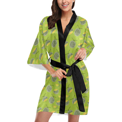 Cantaloupe Pattern Print Design 03 Women's Short Kimono