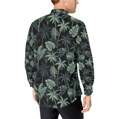 Rainforest Pattern Print Design RF02 Men's Long Sleeve Shirt