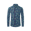 Peacock Feather Blue Design Print Men's Long Sleeve Shirt