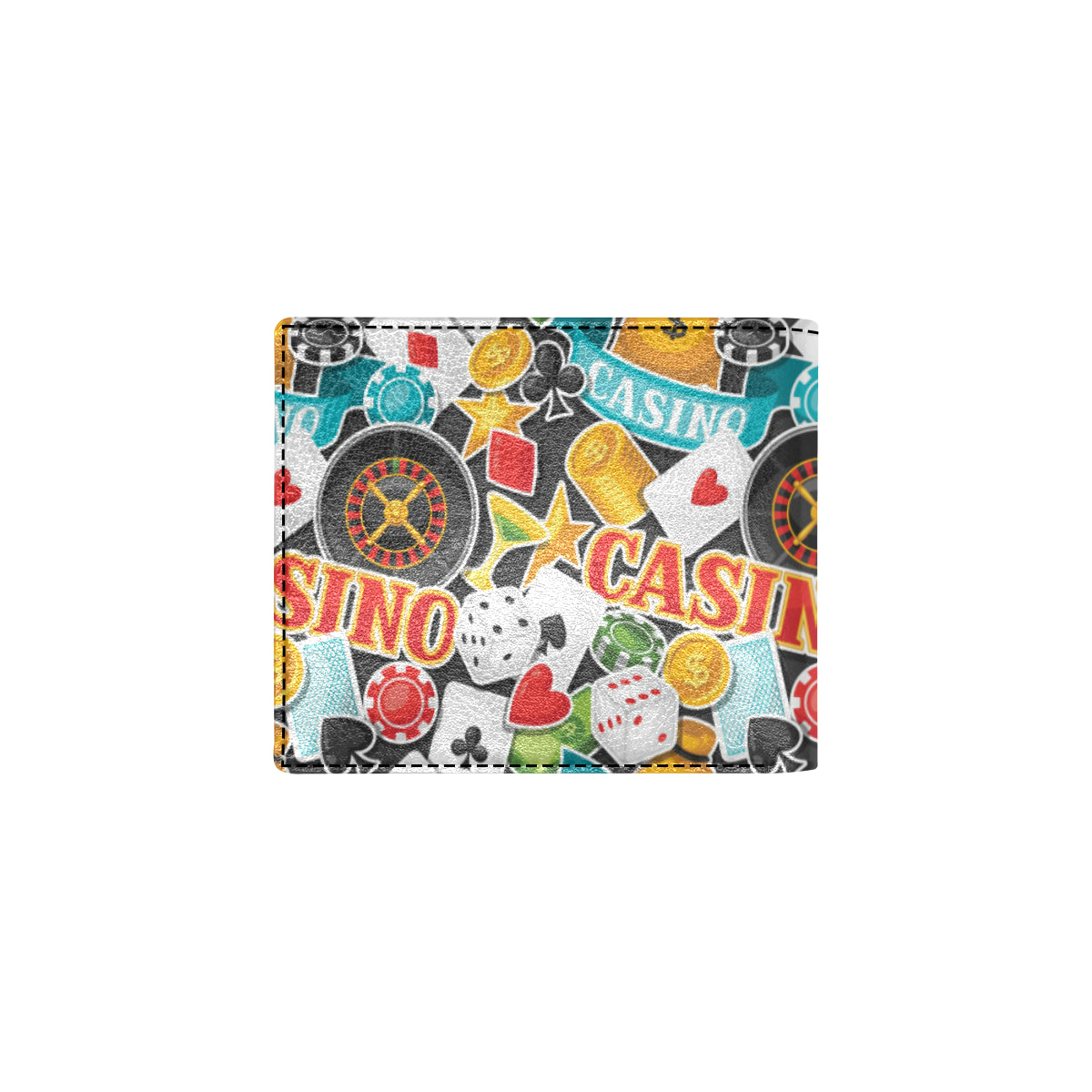 Casino Pattern Print Design 03 Men's ID Card Wallet