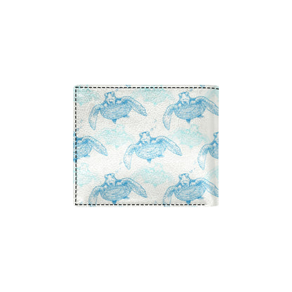 Sea Turtle Pattern Print Design T01 Men's ID Card Wallet