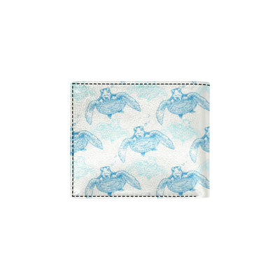 Sea Turtle Pattern Print Design T01 Men's ID Card Wallet