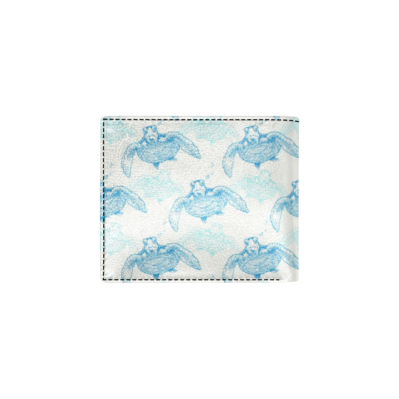 Sea Turtle Pattern Print Design T01 Men's ID Card Wallet