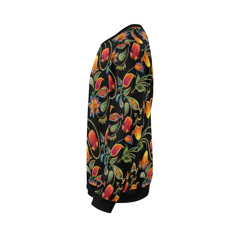 Tulip Boho Pattern Print Design TP09 Men Long Sleeve Sweatshirt
