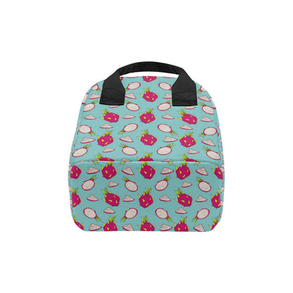 Dragonfruit Pattern Print Design DF01 Insulated Lunch Bag