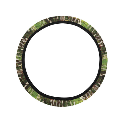 Camouflage Realtree Pattern Print Design 02 Steering Wheel Cover with Elastic Edge