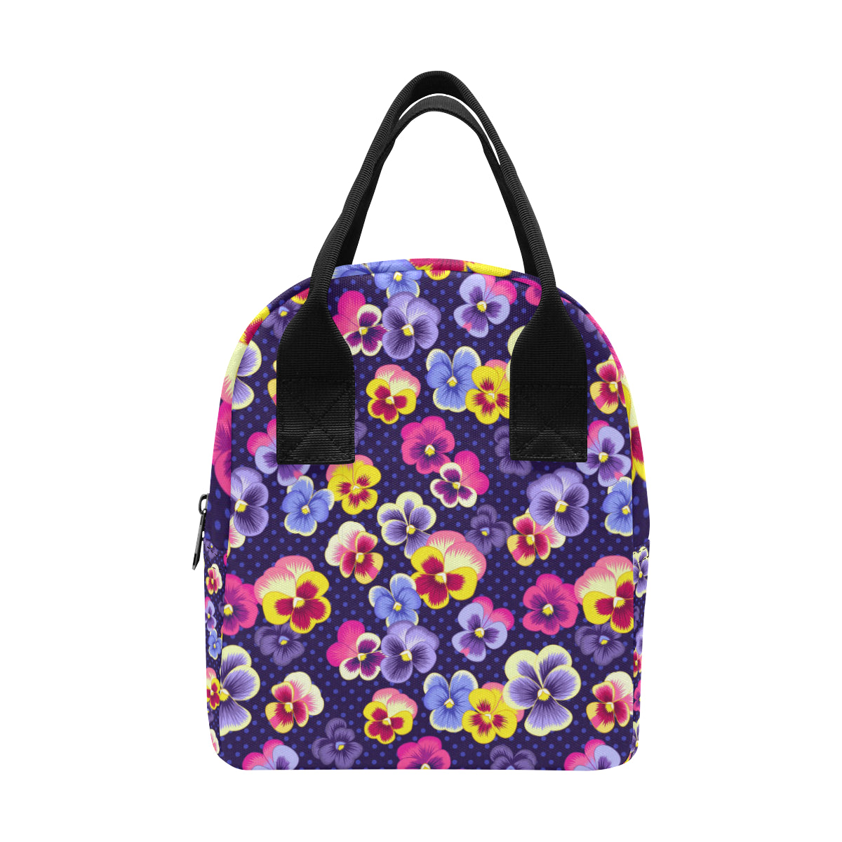 Pansy Pattern Print Design PS04 Insulated Lunch Bag