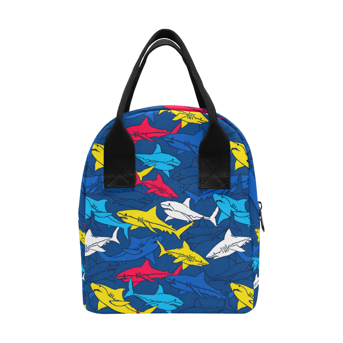 Shark Color Pattern Insulated Lunch Bag