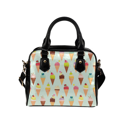 Ice Cream Pattern Print Design 03 Shoulder Handbag