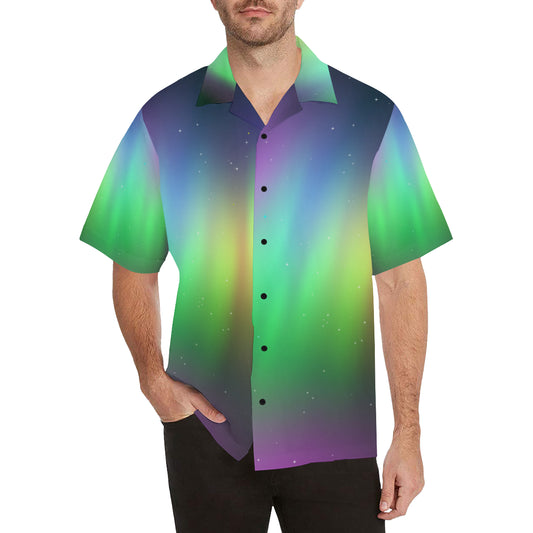 Aurora Borealis Pattern Print Design 03 Men's Hawaiian Shirt