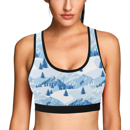Mountain Pattern Print Design 03 Sports Bra
