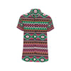 Mexican Pattern Print Design 01 Men's Short Sleeve Button Up Shirt