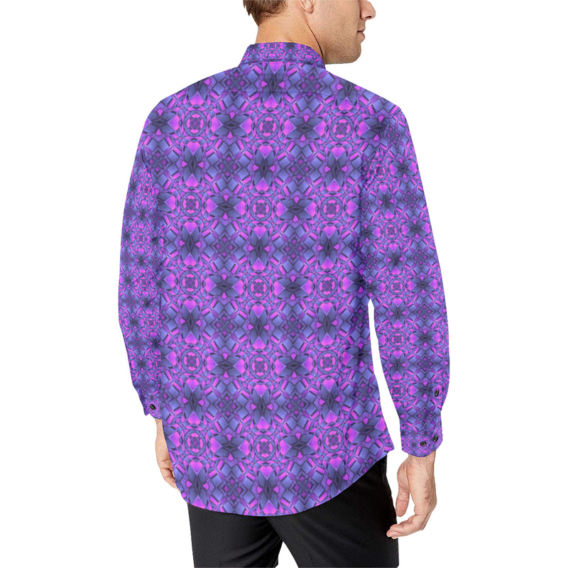 kaleidoscope Pattern Print Design Men's Long Sleeve Shirt