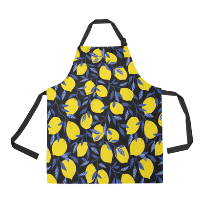 Lemon Pattern Print Design LM01 Apron with Pocket