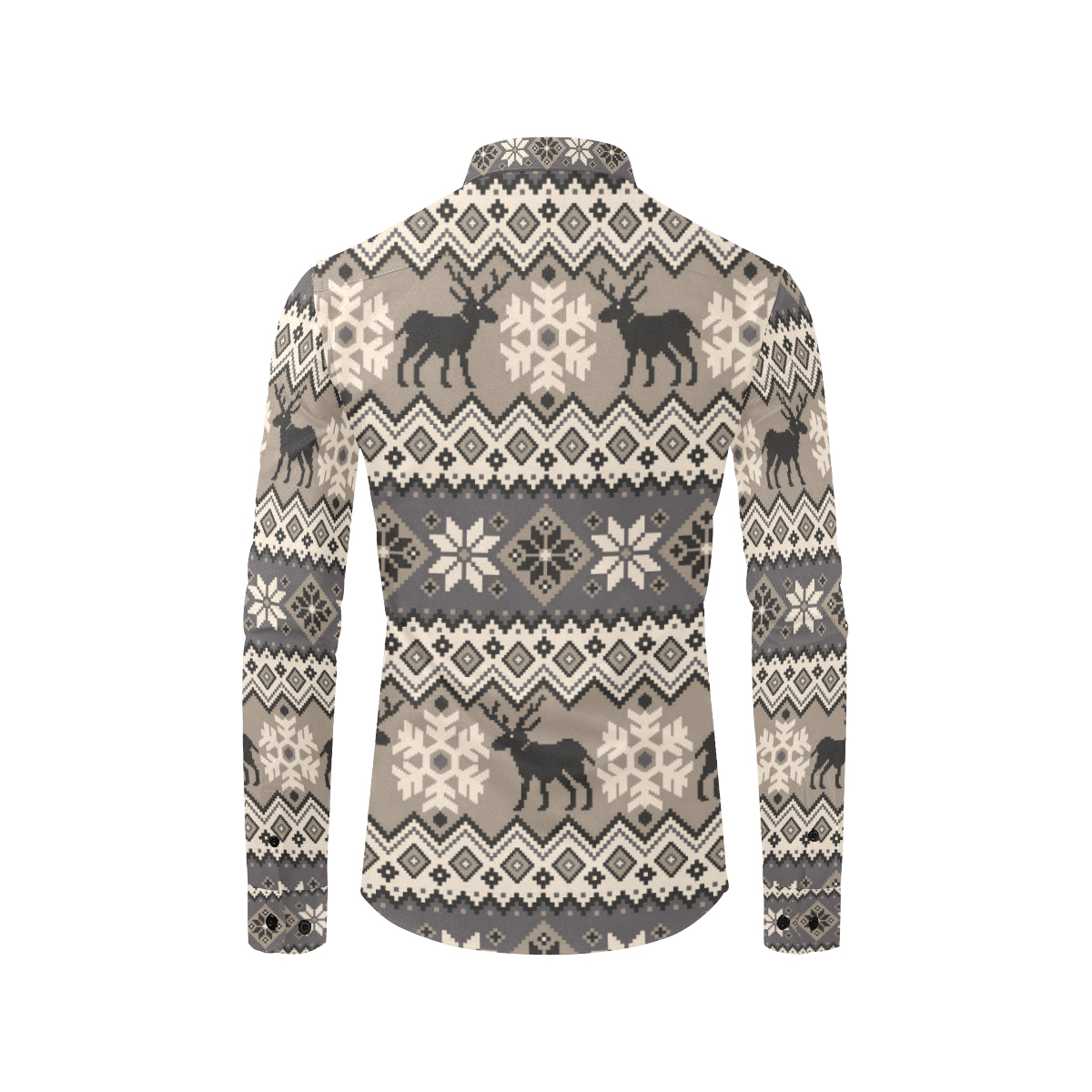 Nordic Pattern Print Design A01 Men's Long Sleeve Shirt