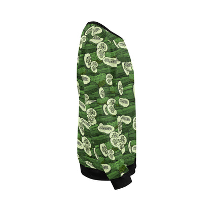 Cucumber Pattern Print Design CC01 Men Long Sleeve Sweatshirt