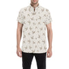 Swallow Bird Pattern Print Design 01 Men's Short Sleeve Button Up Shirt