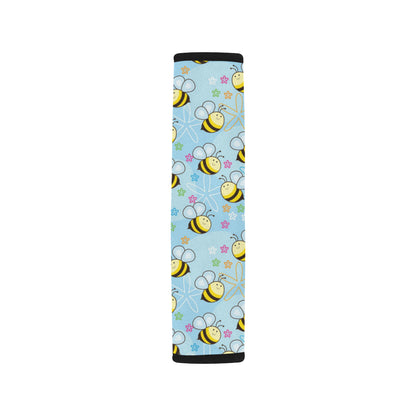 Bee Pattern Print Design BEE03 Car Seat Belt Cover