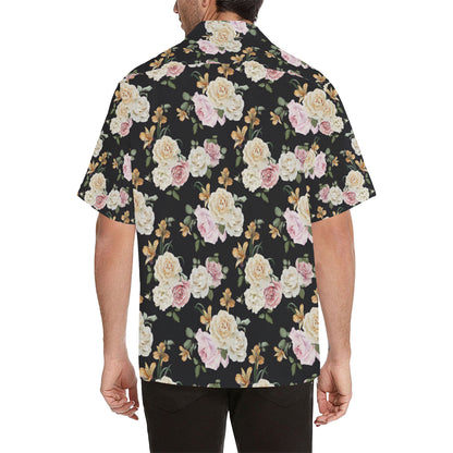 Rose Pattern Print Design A01 Men's Hawaiian Shirt