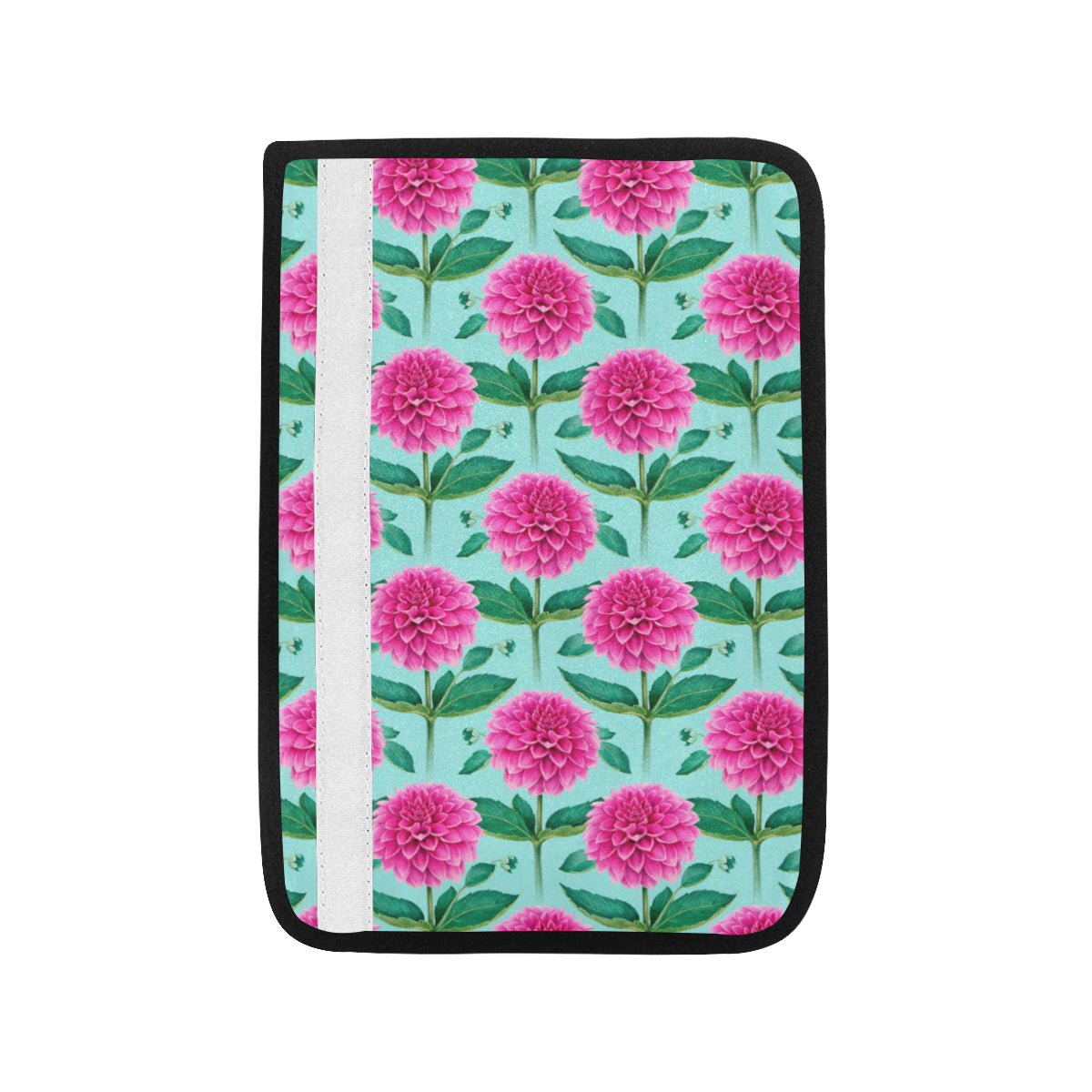 Dahlia Pattern Print Design DH08 Car Seat Belt Cover