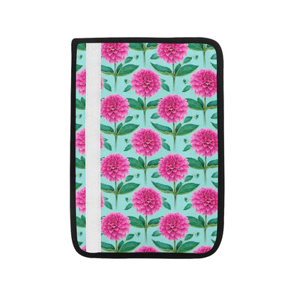 Dahlia Pattern Print Design DH08 Car Seat Belt Cover